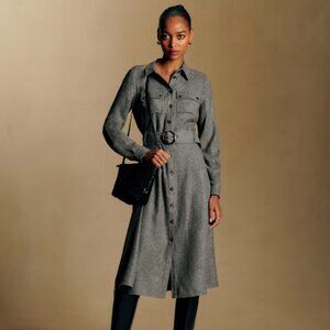 Sezane Tea Dress Dark Grey - Size 2